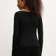 Guess Γυναικεία μακρυμάνικη μπλούζα Fabia Long Sleeve Rib Knit-Top